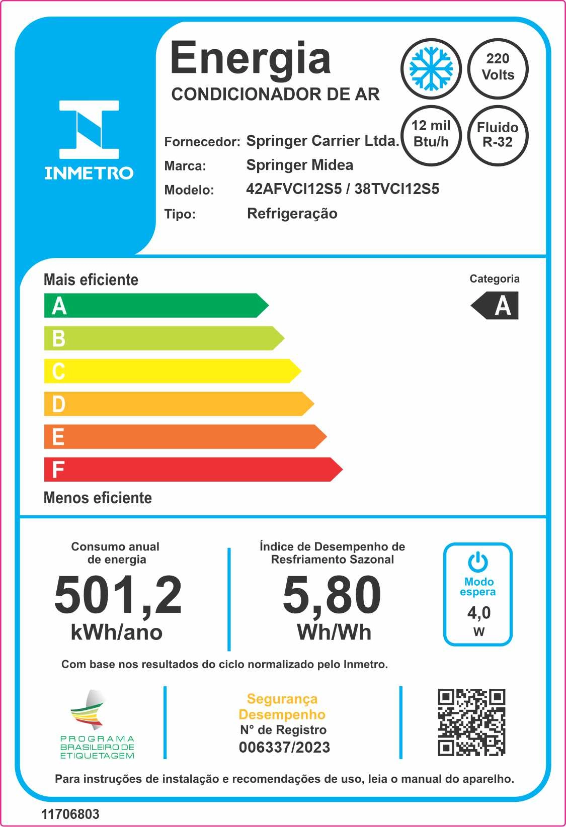 Ar Condicionado Split Hi Wall Inverter Springer Midea Airvolution Connect 12.000 Btus Frio 220v R-32