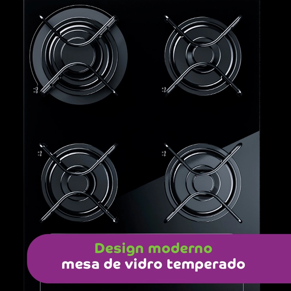 Cooktop 4 Bocas Consul CD060AE Facilite Preto Bivolt