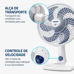 Ventilador de Mesa Mondial - 06 Pás - VSP-30-W VENT 30CM VSP-30-W 220V/60HZ SUPER POWER