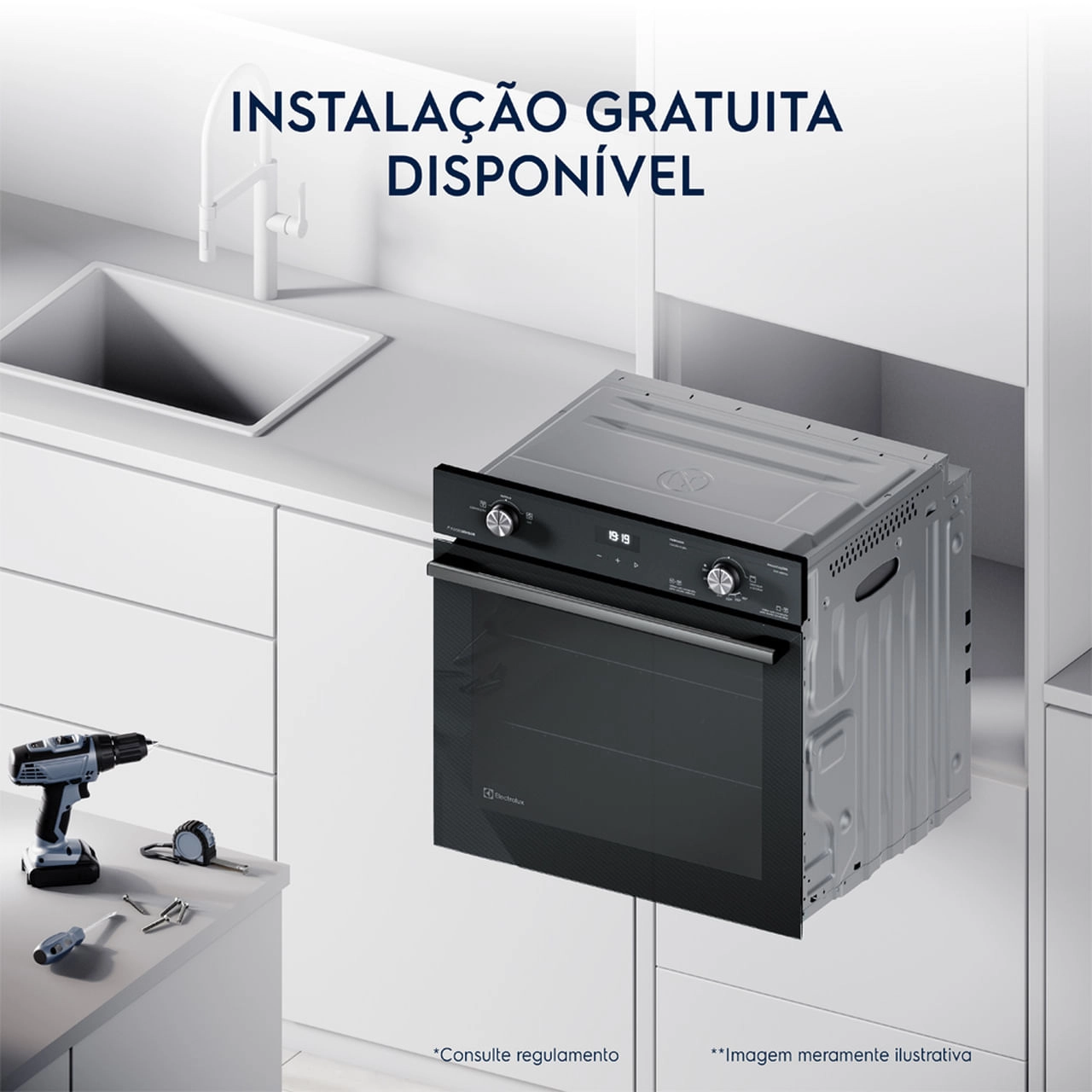 Forno de Embutir Elétrico Electrolux 80L Expert Pro Series com VaporCrisp e Conectividade (OE9XB) 220V