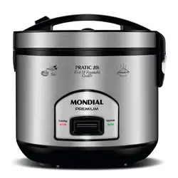 Panela Elétrica Mondial Pratic 10I PE-42-10X PANELA ELÉTRICA DE ARROZ-220V-PRETO/INOX