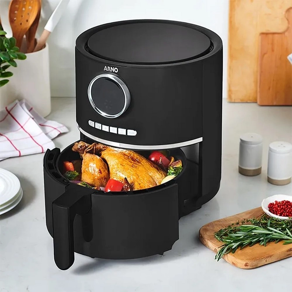 Fritadeira Eletrica Arno Air Fryer Digital Ultra UFRD 4,2L EY1118B2 Preta 220V