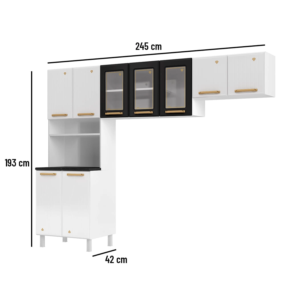 Cozinha de Aço Compacta Telasul Diamante 3Pçs Telasul