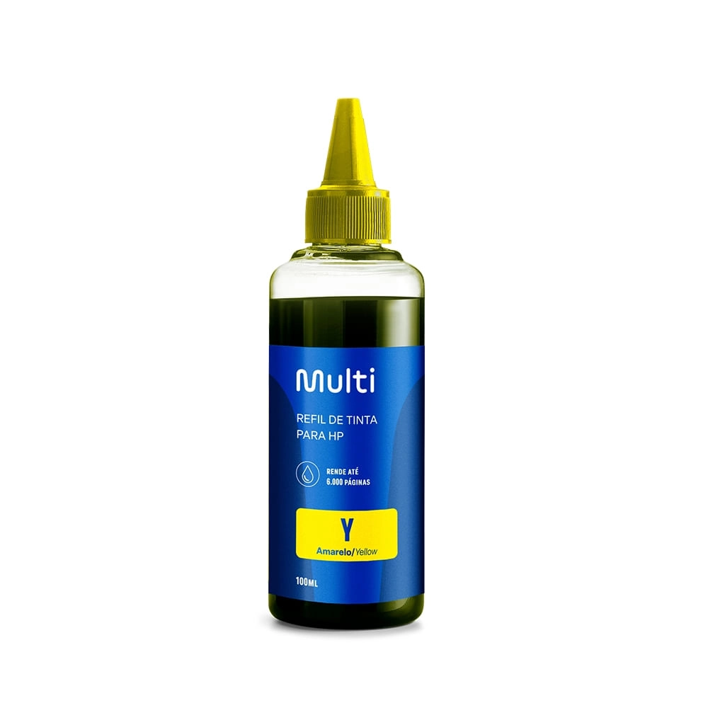 Refil De Tinta Amarelo Hp 100Ml - RF004 RF004