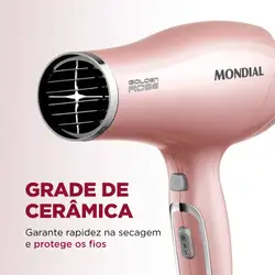 Secador de Cabelos Mondial Golden Rose SC-32 SECADOR DE CABELO-220V-GOLDEN ROSE