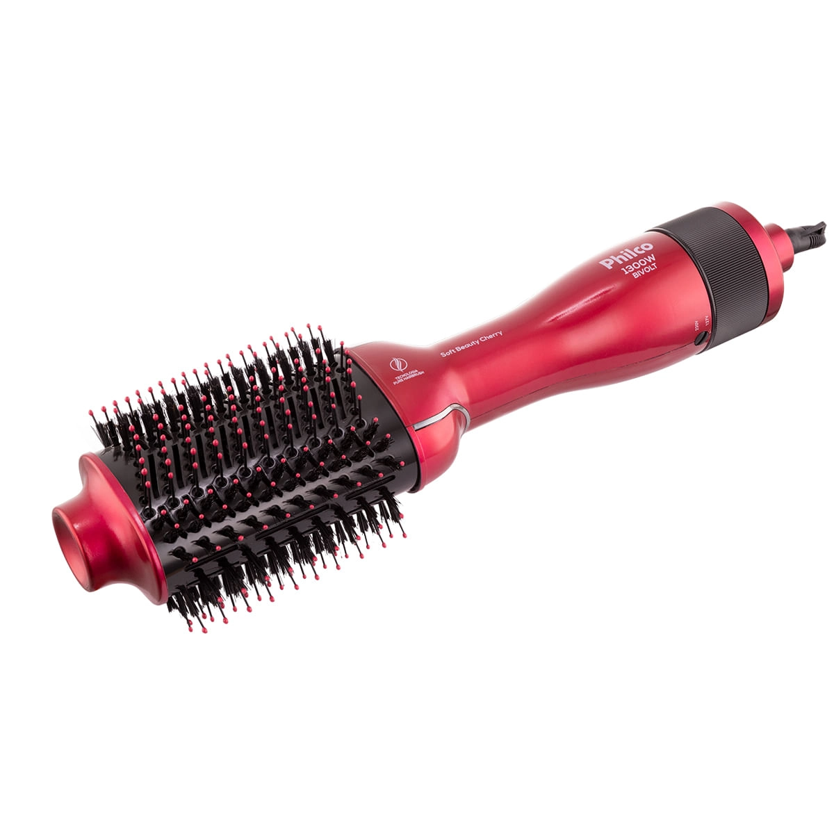 Escova Secadora Philco 4 em 1 Bivolt Soft Beauty Cherry Bivolt