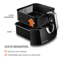 Fritadeira Sem Óleo Air Fryer 6 Litros AFN-60-BI Mondial 220V/60Hz