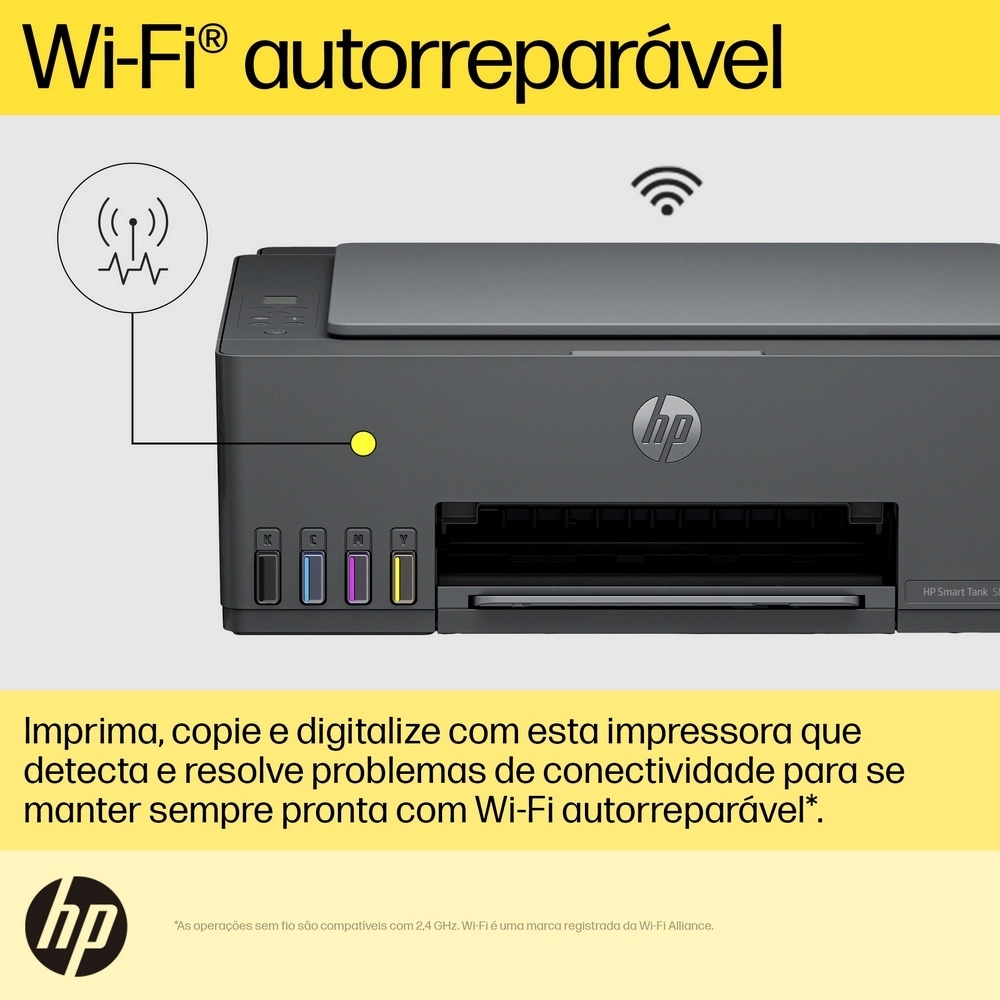 Multifuncional HP Smart Tank 584 All-in-One 5D1C1A#AK4 Wi-Fi Cinza Chumbo Bivolt