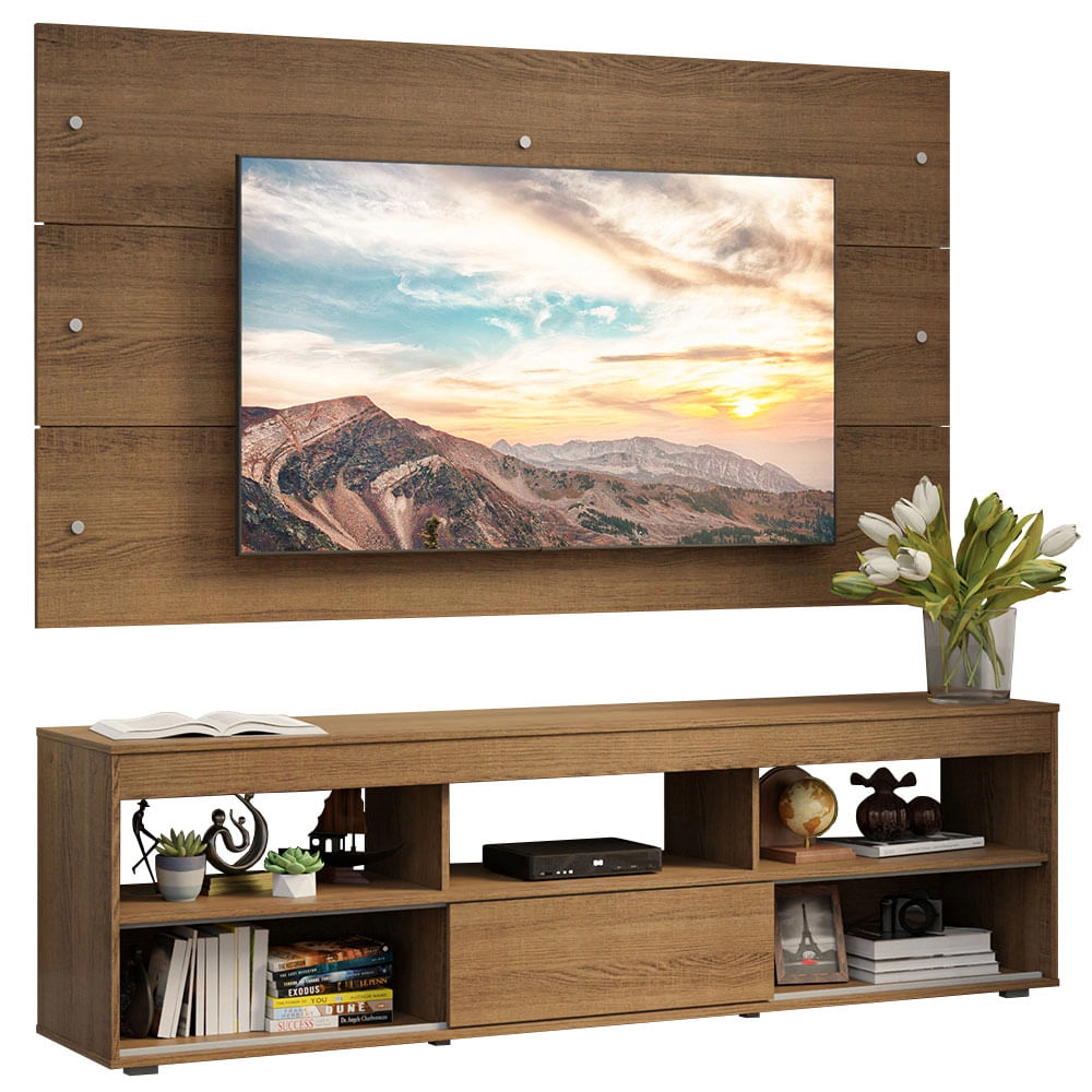 Rack com Painel para TV até 65 Polegadas Rustic Orlando Madesa Cor:Rustic