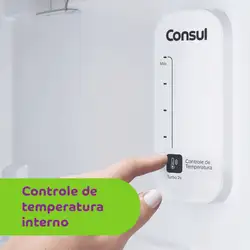 Geladeira Consul Frost Free Duplex com Espaço Flex e Controle Interno de Temperatura 410 litros cor Inox - CRM50FK 220V