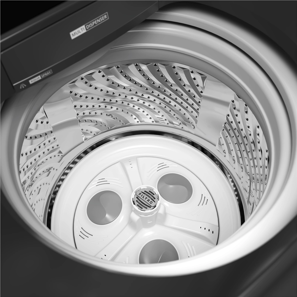 Máquina de Lavar Brastemp 16kg Cinza Platinum com Tecnologia Flex Wash e Ciclo Tira Manchas Advanced - BWY16A9 220v