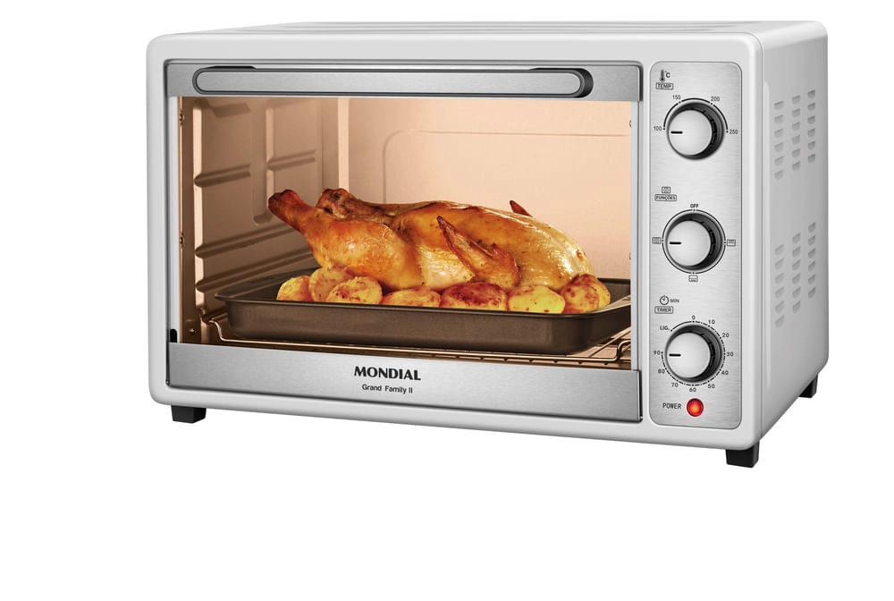 Forno Elétrico 52L Grand Family II Mondial Branco/Inox - FR-52-W FORNO ELETRICO FR-52-W 220V/60Hz