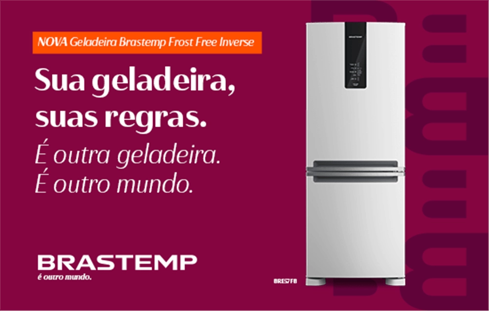 Geladeira Frost Free Brastemp Inverse 447 litros Branca - BRE57FB 220v