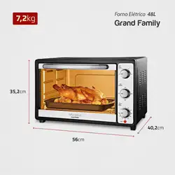 Forno Elétrico Mondial Grand Family II FR-18 FORNO ELÉTRICO-220V-PRETO