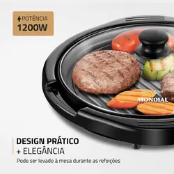 Grill Redondo Mondial Smart Grill G-04 GRILL-220V-PRETO