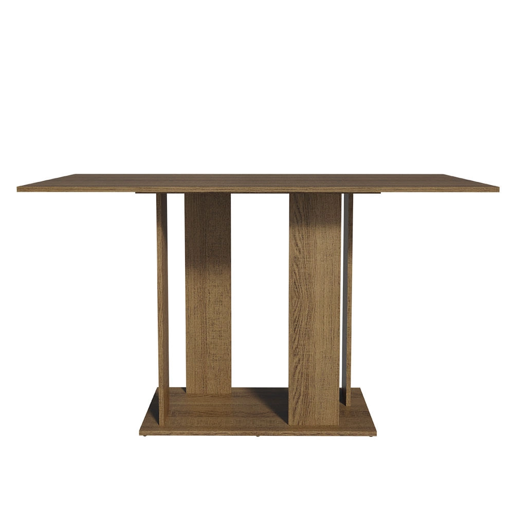 Mesa de Jantar Retangular com Tampo de Madeira Rustic 5327 Madesa Cor:Rustic