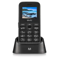 Celular Vita com Base Tela 1.8 Pol. Dual Chip 2G USB Bluetooth Preto - P9121 P9121