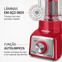 Liquidificador Special Line Mondial L-48-R-SL LIQUIDIFICADOR L-48-R-SL 220V/60Hz