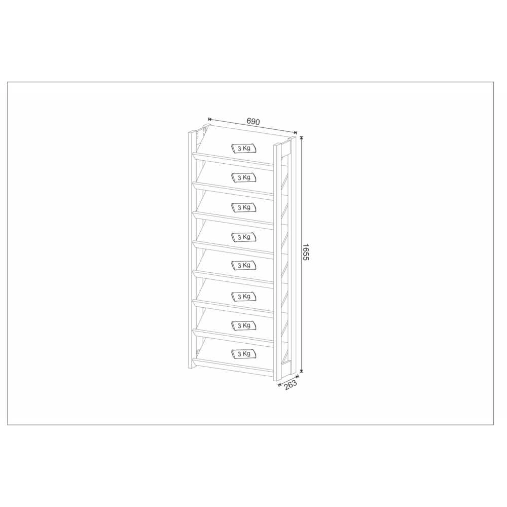 Sapateira Multimóveis CR35000 Branco/Nogal