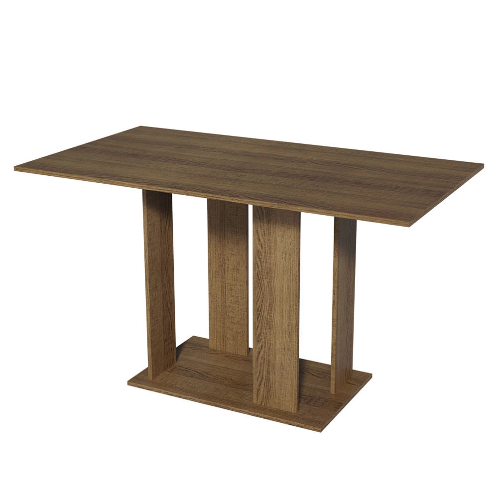 Mesa de Jantar Retangular com Tampo de Madeira Rustic 5327 Madesa Cor:Rustic