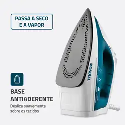 Ferro de Passar a Vapor Mondial F-32 FERRO A VAPOR-220V-VERDE/BRANCO