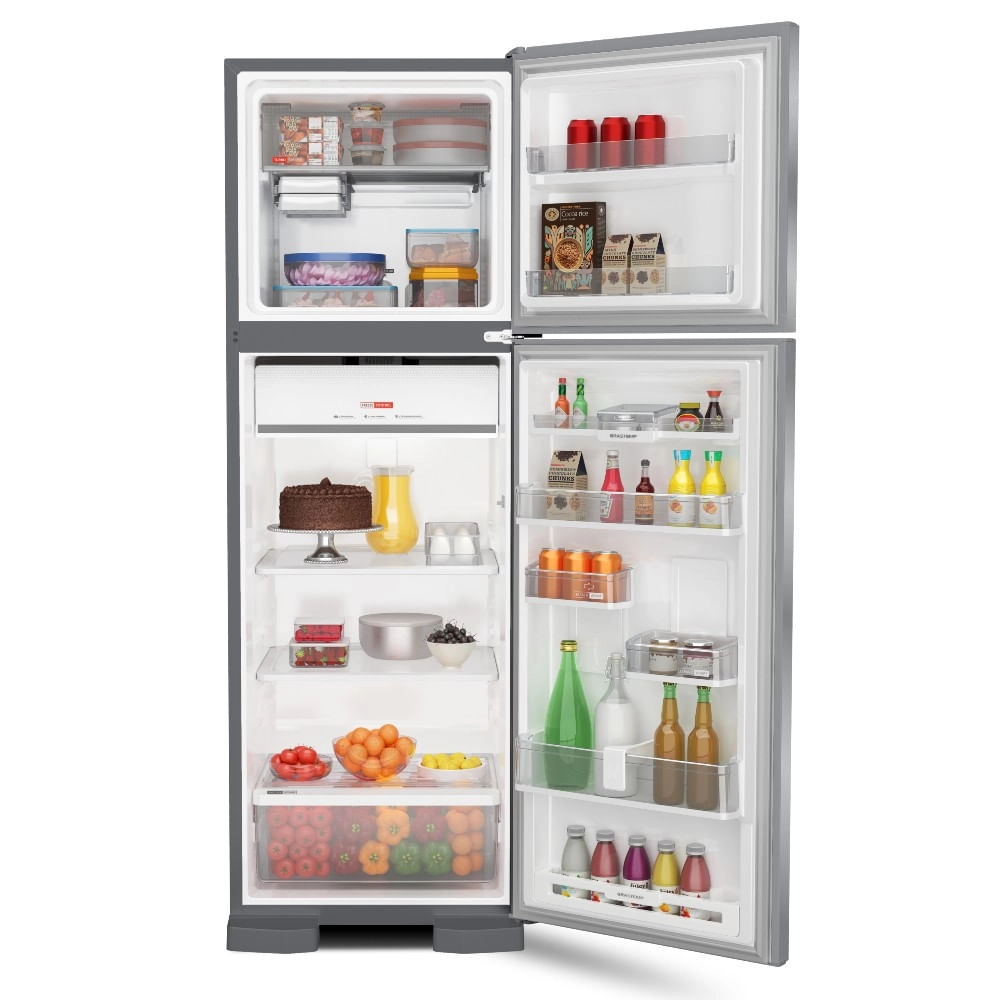 Geladeira Brastemp Frost Free Duplex 400 litros cor Inox com Freeze Control - BRM54JK 220V