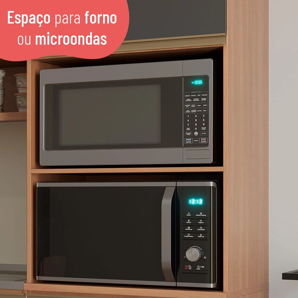 Paneleiro Torre Quente Macadâmia 70cm Para Micro e Forno Telasul