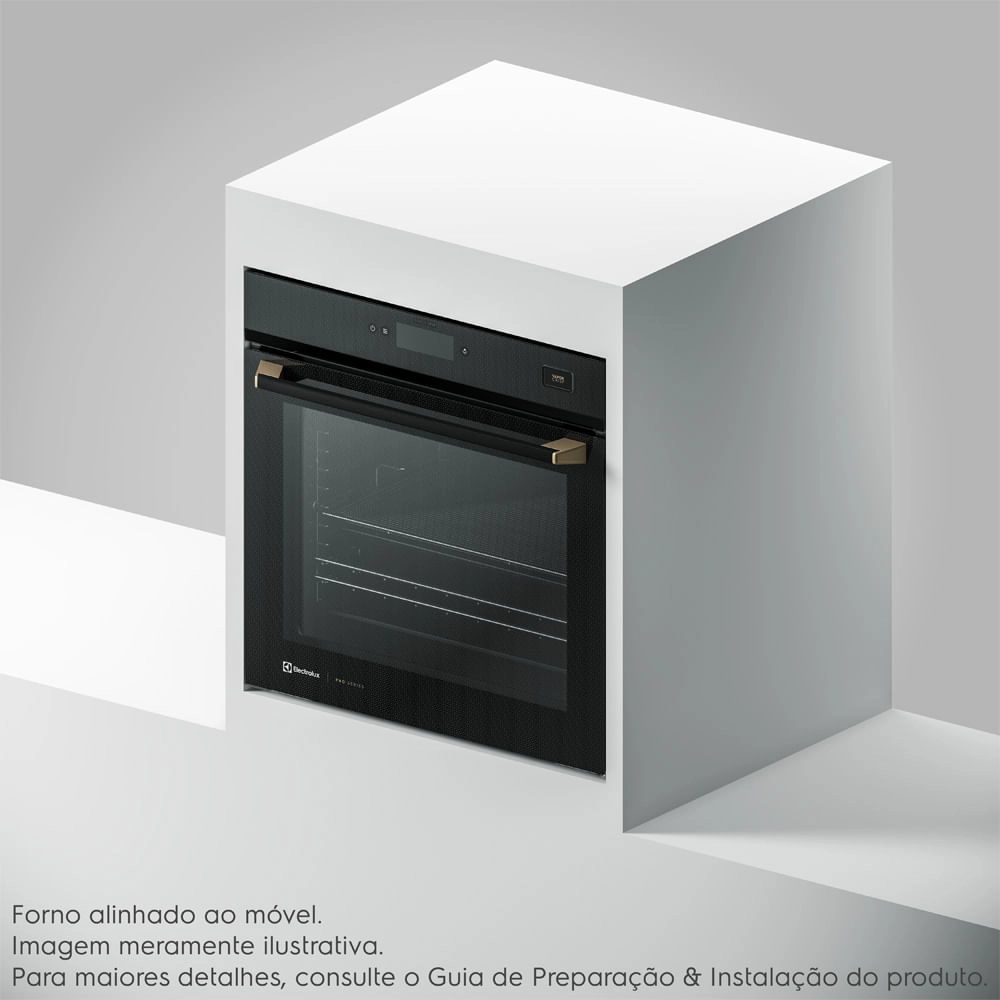 Forno de Embutir Elétrico Electrolux 80L Expert Pro Series com VaporCrisp e Conectividade (OE9XB) 220V