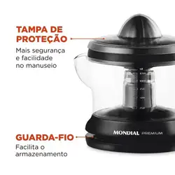 Espremedor de Frutas Mondial Premium E-02 Preto 220V