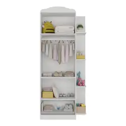 Guarda-Roupas Infantil Flex 2 Portas 1 Gaveta Jujuba Multimóveis BB2660 Branco/Colorido