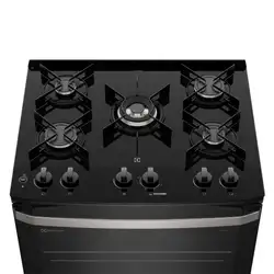 Fogão 5 bocas Electrolux Preto Experience com Mesa de Vidro, PerfectCook e VaporBake (FE5GP) Bivolt