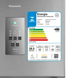 Geladeira Panasonic  Frost Free 483L A+++  Aço Escovado - NR-BT55PV2X 220V