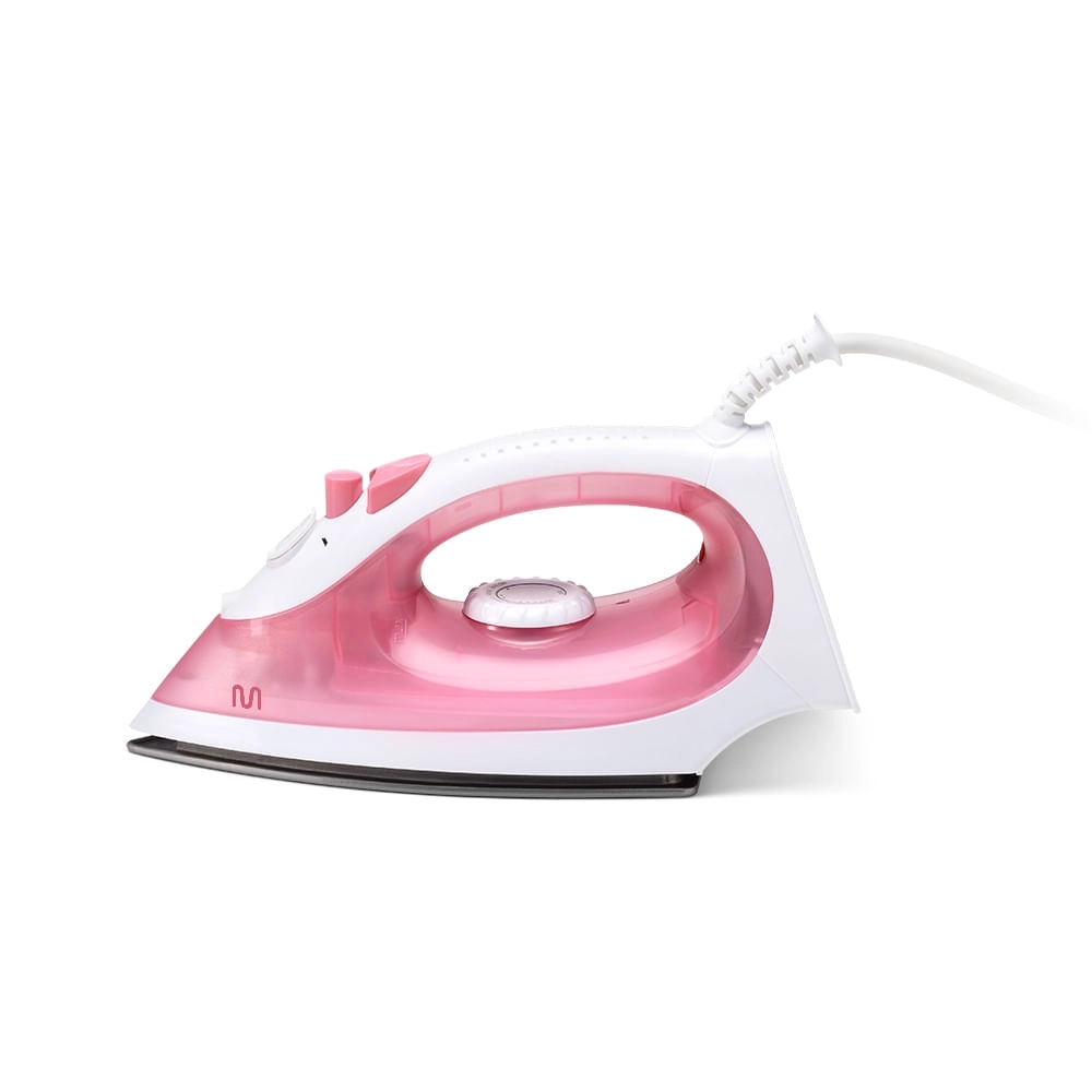 Ferro de Passar Roupa a Vapor 220V 2000W Com Copo Dosador Branco/Rosa Multilaser - HO019OUT [Reembalado] HO019OUT