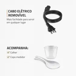 Panela de Pressão Elétrica Pratic Cook 5 L Premium I PE-48-5L-I