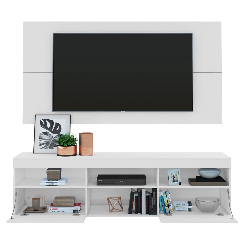 Rack com Painel p/ TV até 65" Flórida Multimóveis Branco