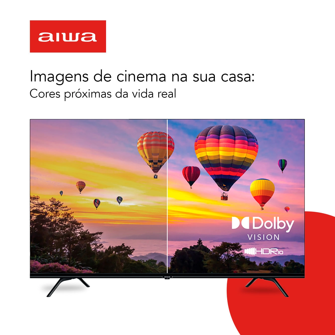 Smart TV Aiwa 55” Android, 4K, Borda Ultrafina, Dolby Vision & Atmos - AWS-TV-55-BL-01-A