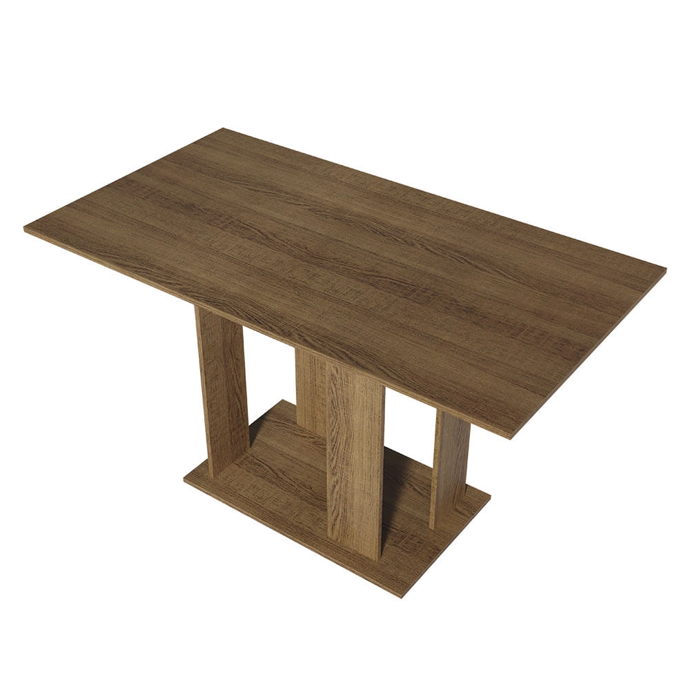 Mesa de Jantar Retangular com Tampo de Madeira Rustic 5327 Madesa Cor:Rustic