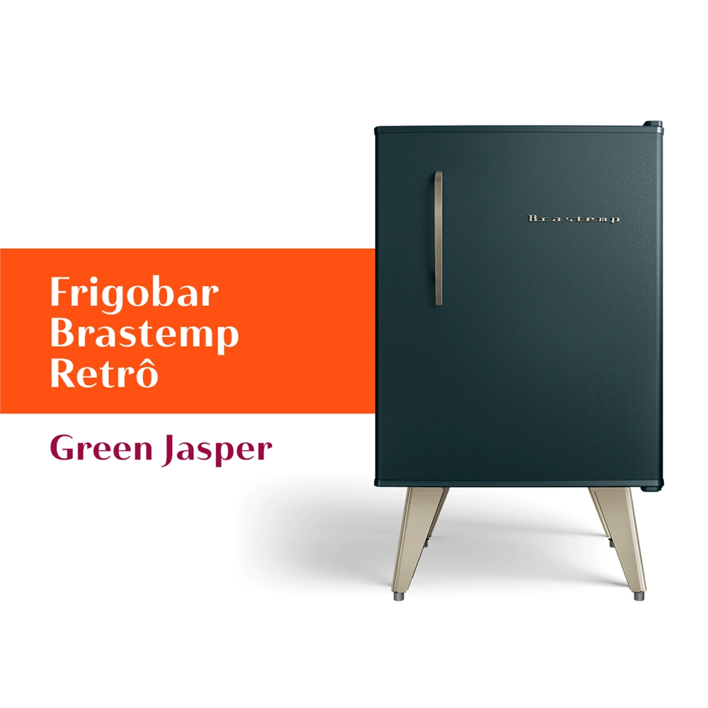 Frigobar Brastemp Retrô 76 Litros Green Jasper - BRA08HN 220V