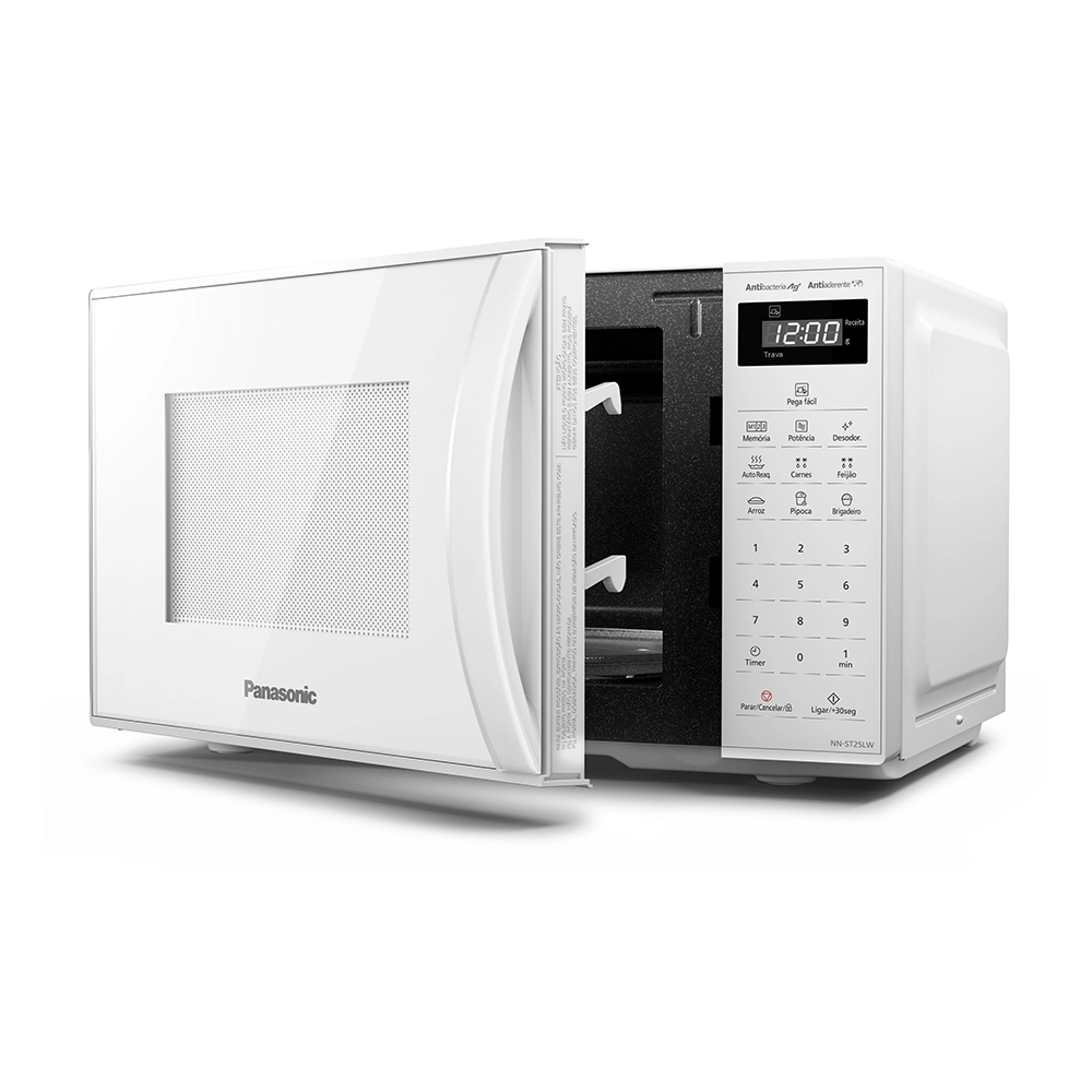 Microondas Panasonic Tecnologia Antibactéria AG 21L Branco - NN-ST25LWRU 220v