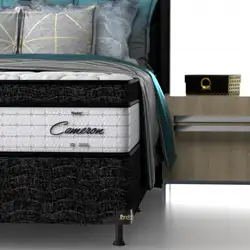 Conjunto Cama Box Queen Mola Ensacada Cameron D28 C/EPS Pillow 280G 158X198X72 110KG Probel