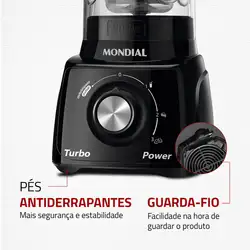 Liquidificador Mondial Turbo Power L-99-FB