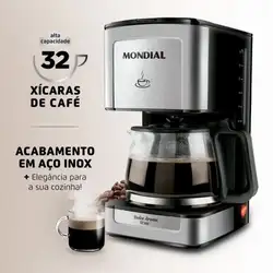 Cafeteira Elétrica Mondial  C-44 32 Xícaras Sl Preta/Inox 220V
