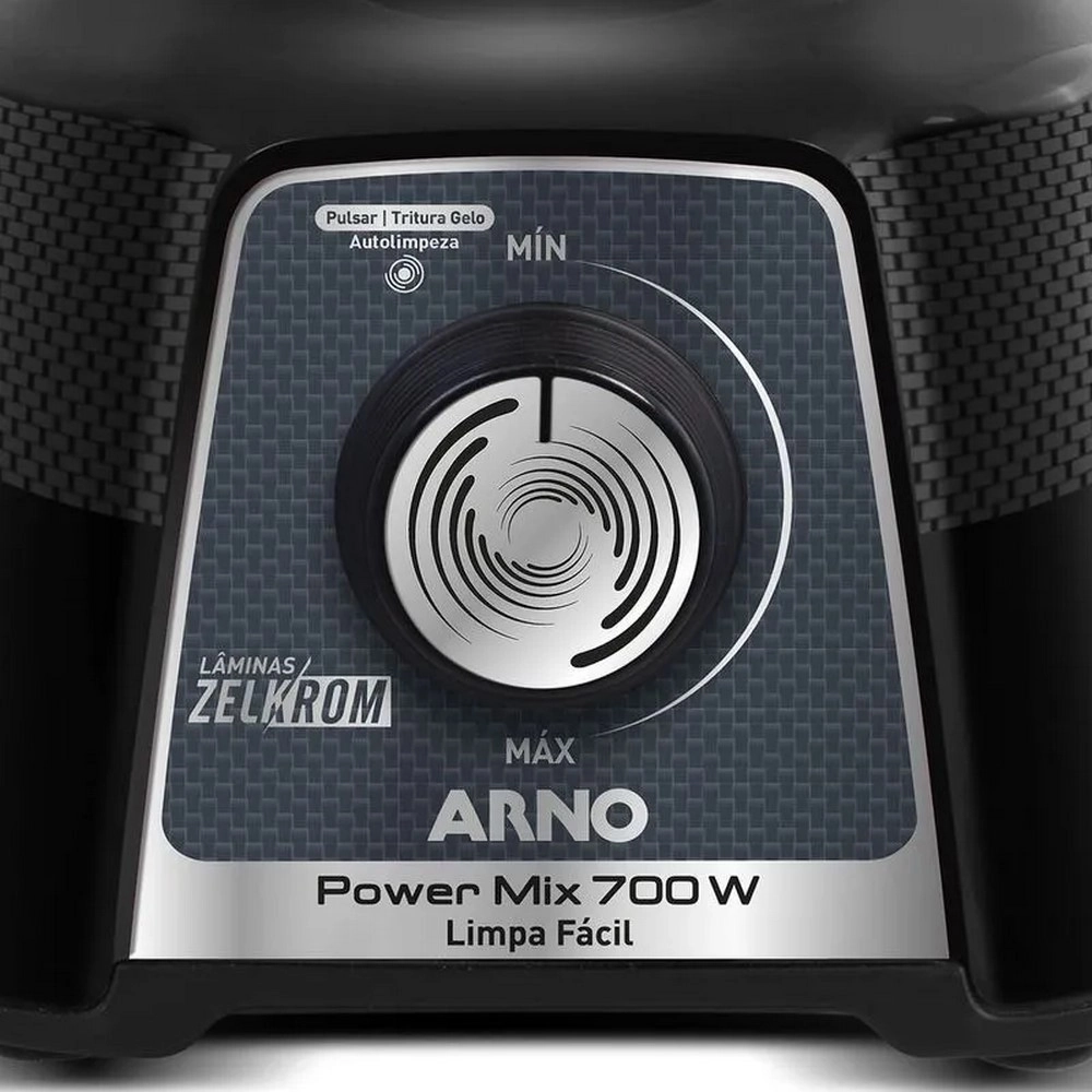 Liquidificador Arno LQ35 Power Mix Limpa Fácil LN296BB2 700W Comfort Control+Pulsar 1,4L Preto 220V