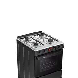 Fogão 4 Bocas Esmaltec Ideal Super 4121 Preto Bivolt