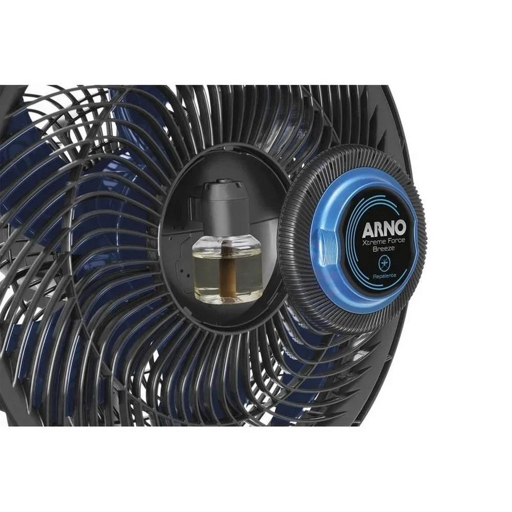 Ventilador de Mesa Arno 40CM VB55 Xtreme Force Breeze Repelente Líquido Desmontável Preto 220V