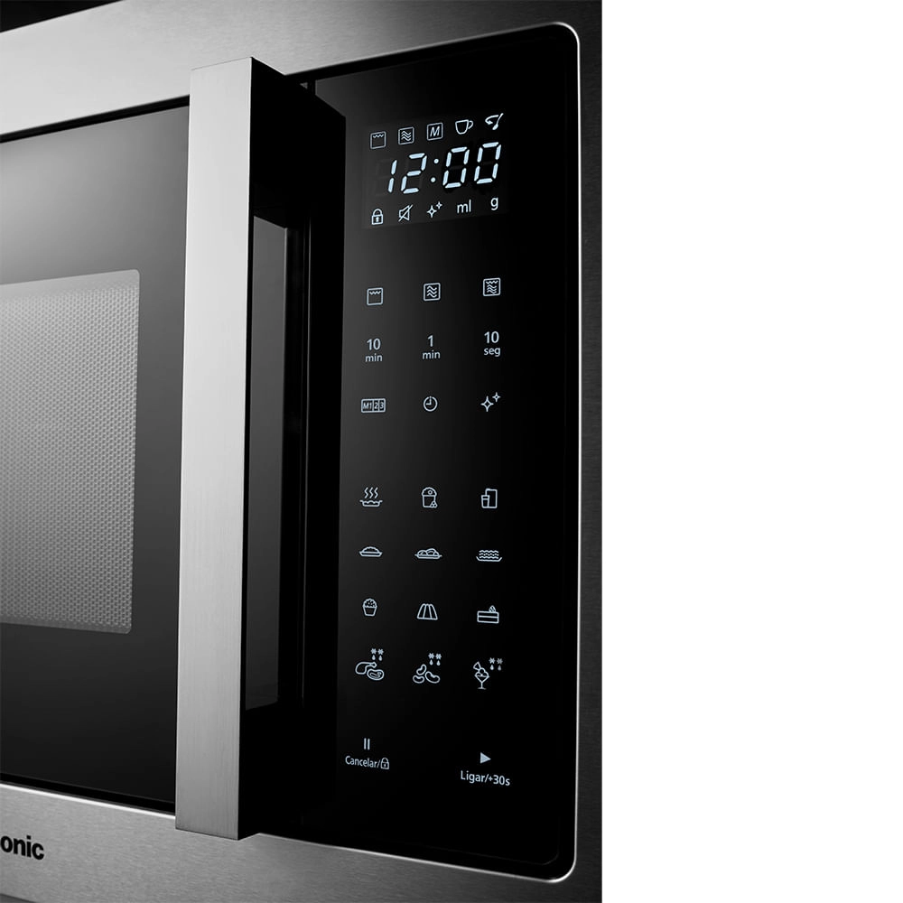 Microondas de Embutir Panasonic Painel Easy Touch 30L Full Inox - NN-GB68HSRUK 220v