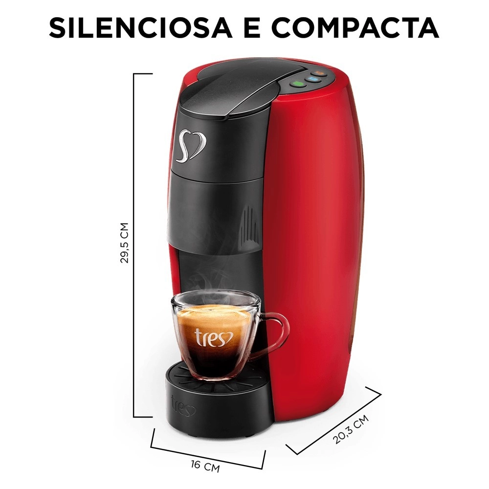 Cafeteira Elétrica Três Corações G1 Lov Basic Vermelha 220V