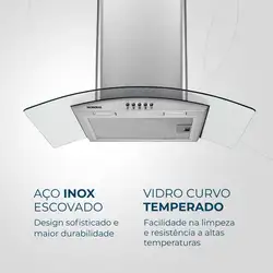 Coifa de Parede Mondial CF60-01 COIFA DE PAREDE-220V-INOX