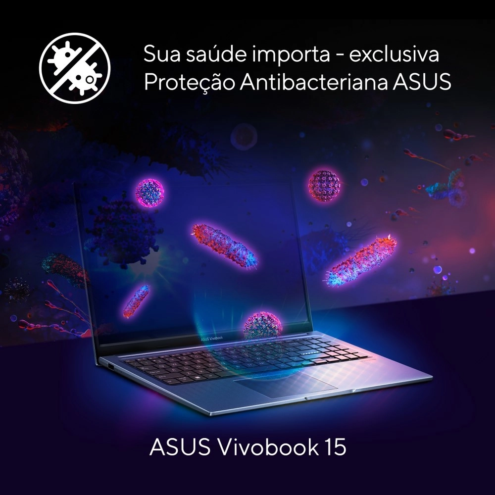 Notebook Asus Vivobook 15 Core i5 8GB 512GB SSD Tela 15,6" Windows 11 Home X1504ZA-NJ987W Azul