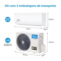 Ar condicionado Split Hi Wall Inverter Midea Xtreme Save Connect 9.000 Btus Frio 220v R-32